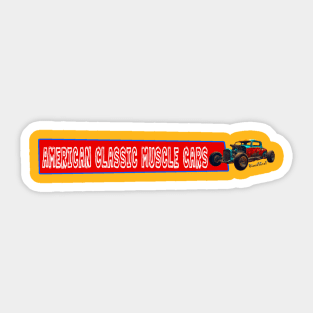 American Classic Muscle Cars Tee Sticker